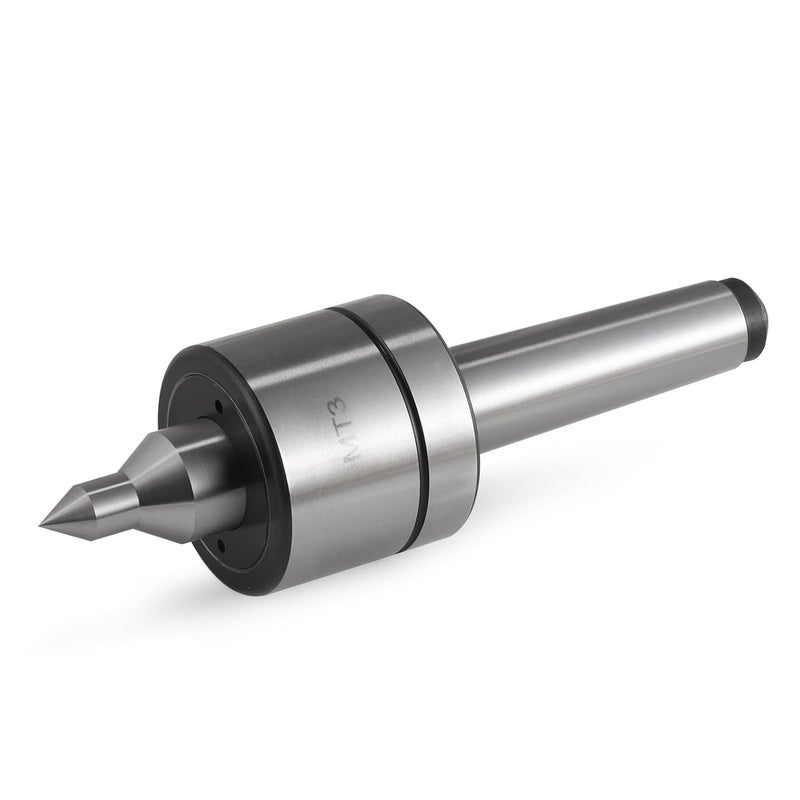 HOZLY Morse Taper Medium Duty MT3 Live Center,High Accuracy 60 Degree Triple Bearing Lathe CNC Tool for Lathe Tailstock Machine (MT3) - Image 1